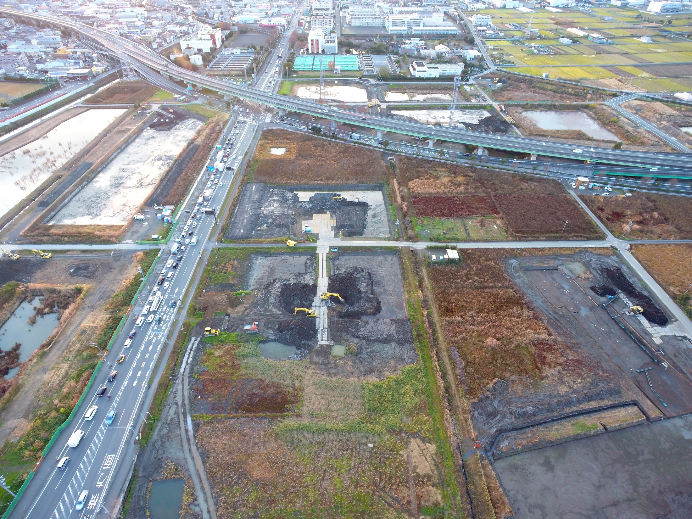 平成30年度　麻機遊水地　立石エリア掘削築堤工事その2