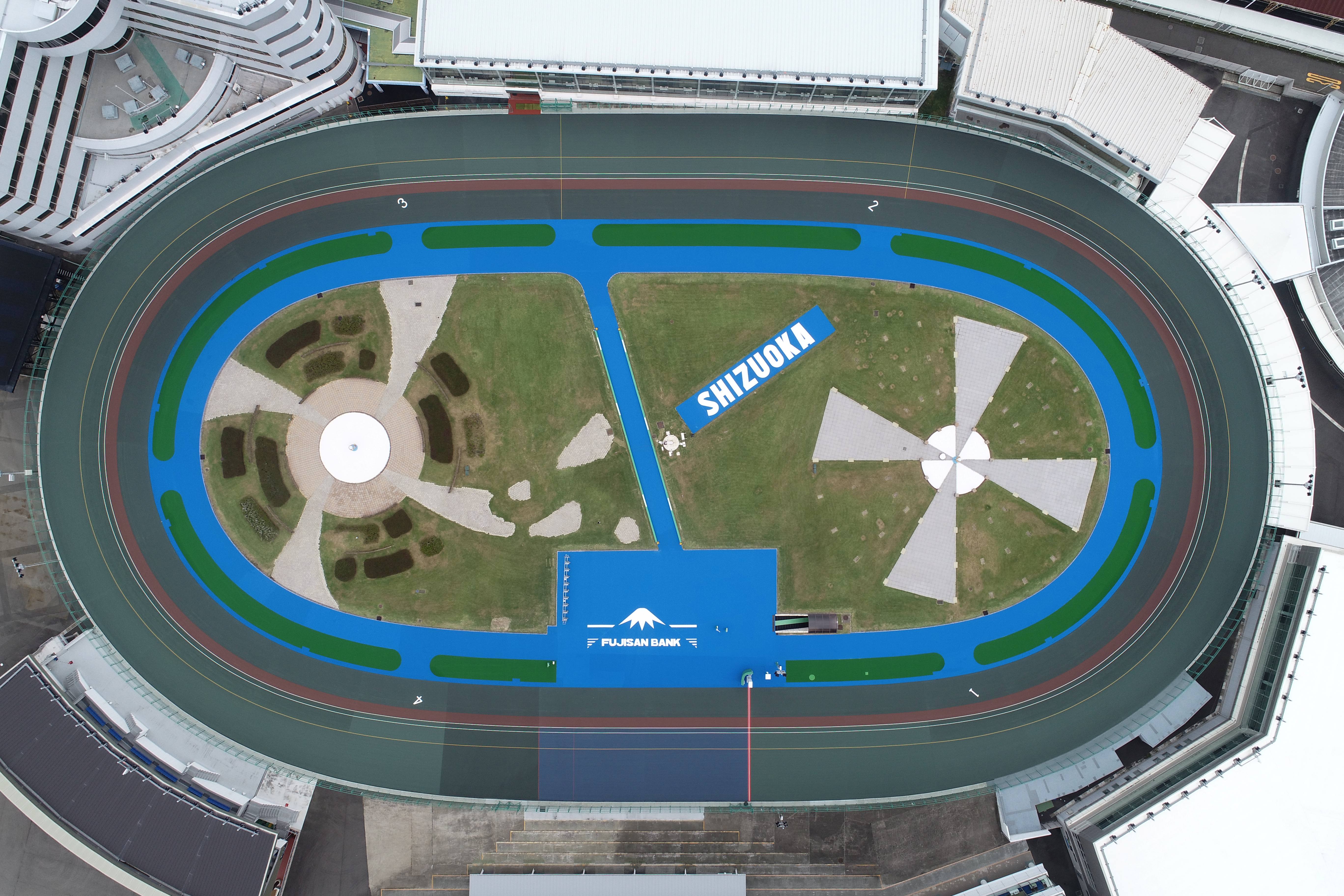 静岡競輪場競走路改修工事